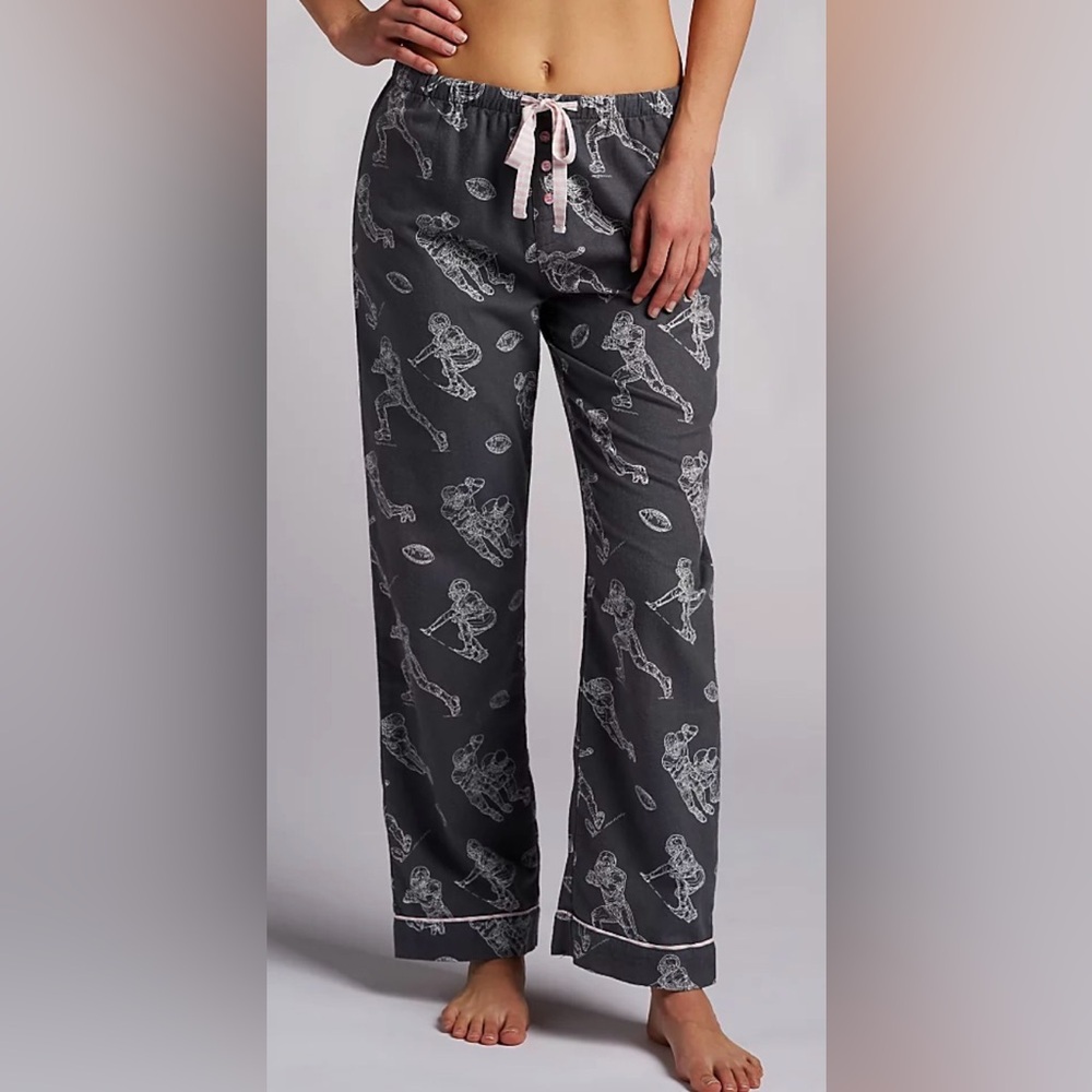 PJ Salvage Football Game Day Flannel Pajama Pants SZ. XS NWT